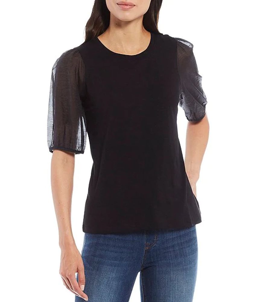 sanctuary sheer sleeve tee