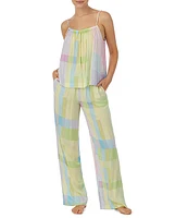 Sanctuary Stripe Print Woven Tank & Pant Pajama Set