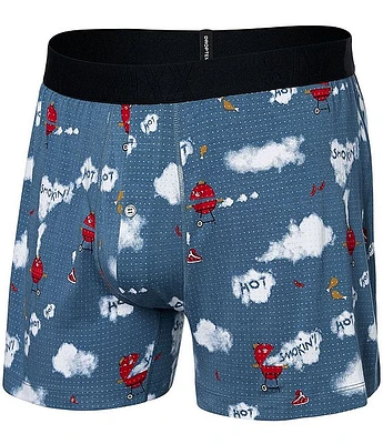 SAXX DropTemp™ Smokin' Hot Grill Printed Sleep Shorts