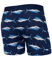 SAXX Vibe Super Soft Marlin Print 5#double; Inseam Boxer Briefs