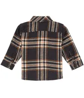 Scene&heard Baby Boys 3-24 Months Long Sleeve Collared Woven Plaid Button Up Shirt