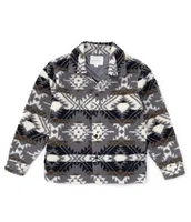 Scene&Heard Big Boys 8-20 Long Sleeve Printed Sherpa Shacket