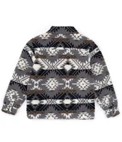 Scene&Heard Big Boys 8-20 Long Sleeve Printed Sherpa Shacket