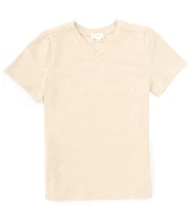 Scene&Heard Big Boys 8-20 Short Sleeve Slub V-Neck T-Shirt