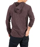 Silver Jeans Co. Long Sleeve Henley Neck Printed Nep Jersey Hoodie