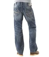 Silver Jeans Co. Zac Relaxed Fit Straight Leg Dusted Denim