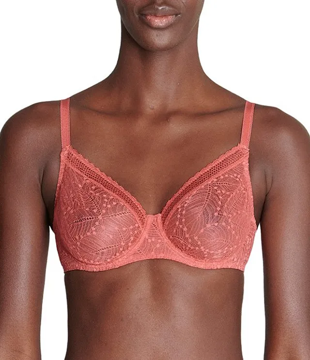 Simone Perele Unlined Sheer Embroidered Plunge Bra