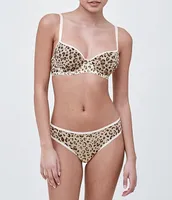 Skarlett Blue Spellbound Convertible Regular to Crisscross Spacer Underwire Leopard Print Bra