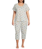 Sleep Sense Plus Dachshunds Print Knit Drawstring Tie Coordinating Pants