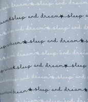Sleep Sense Sleepy Words Print Scoop Neck 3/4 Sleeve Knit Coordinating Top