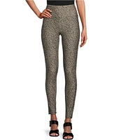 Slim Factor by Investments Ponte Knit Floral Wide Waist Leggings