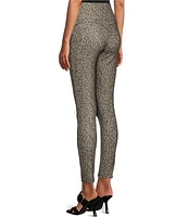 Slim Factor by Investments Ponte Knit Floral Wide Waist Leggings