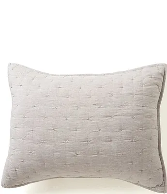 Southern Living Heirloom Quilted Distressed Linen Sham
