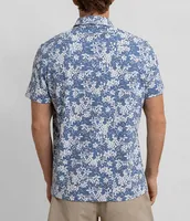 Southern Tide Beachcast Floral Print Short Sleeve Woven Shirt