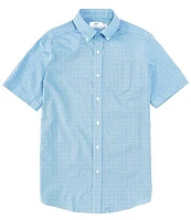 Southern Tide Brrr° Intercoastal Retro Geo Woven Short Sleeve Sport Shirt