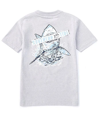 Southern Tide Little/Big Boys 4-16 Short Sleeve Shark Plank Graphic T-Shirt