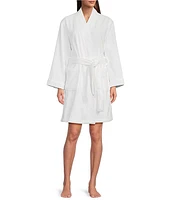 Spa Essentials By Sleep Sense Turkish Cotton Blend Short Cozy Terry Wrap Robe