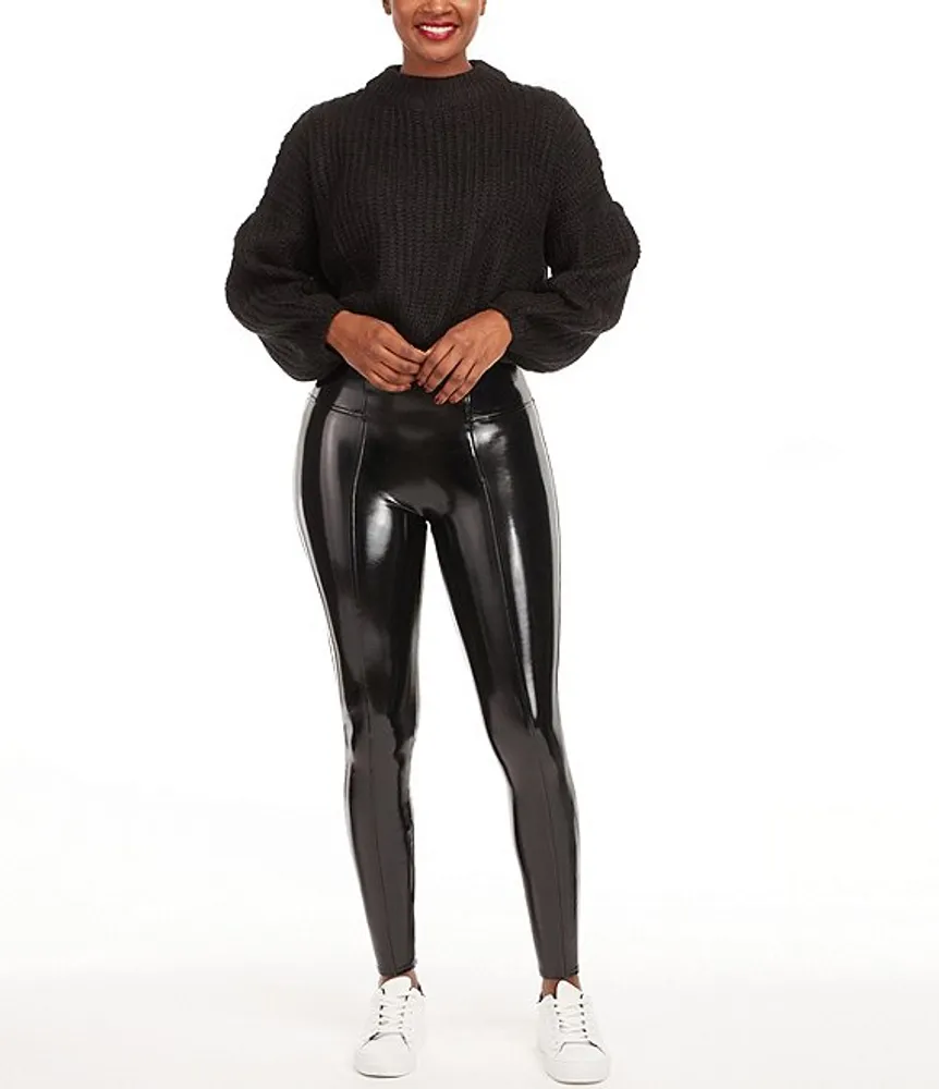 Spanx Leather-Like Front Slit Skinny Pants