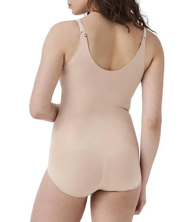 SPANX, OnCore Open-Bust Panty Bodysuit, Soft Nude, S 