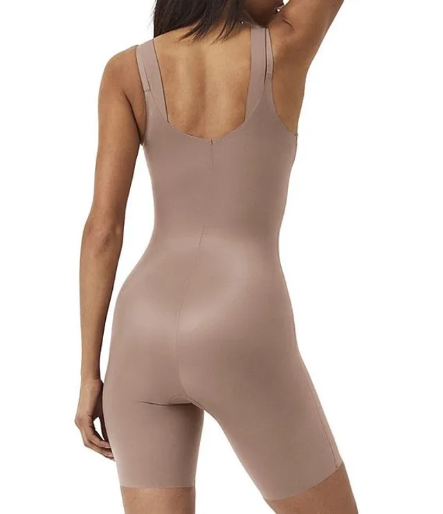  SPANX Shapewear For Women Thinstincts Open-Bust Mid-Thigh  Bodysuit