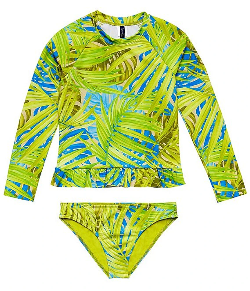 Splendid Big Girls 7-16 Long Sleeve Euphoria Print Two Piece Swimsuit