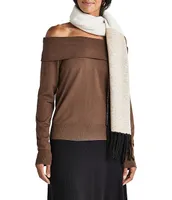 Splendid x Cella Jane Blog Color Blocked Fringe Scarf