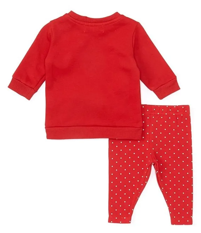 Starting Out Baby Girls Newborn-24 Months Christmas Tree Long Sleeve Top &  Ruffle Hem Leggings Set