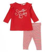 Starting Out Baby Girls Newborn-24 Months Santa Long Sleeve Top & Leggings Set