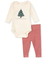 Starting Out Baby Girls Newborn-9 Months My 1st Christmas Long Sleeve Bodysuit & Stripe Leggings Set