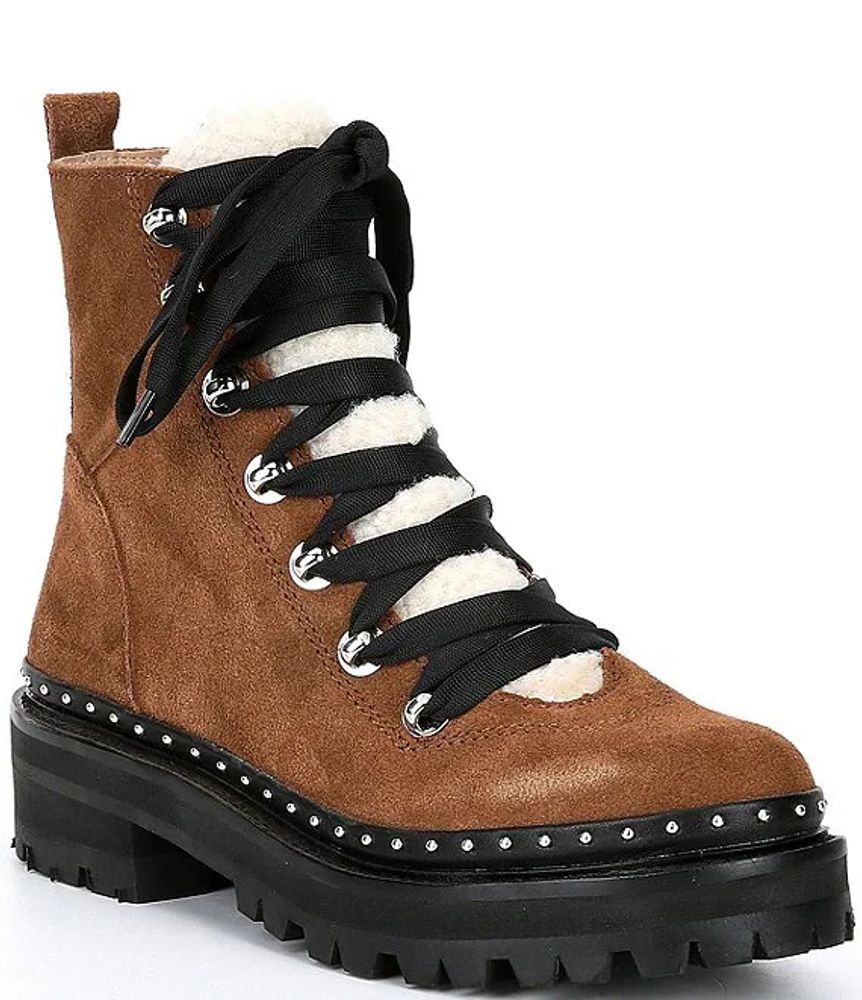 Madden Rainier Suede Lace-Up Block Boots | The Shops at Willow Bend