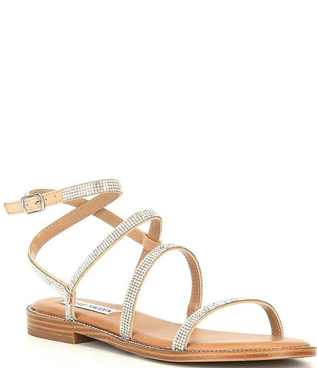 Steve Madden Transport-R Strappy Rhinestone Sandals | Pueblo Mall