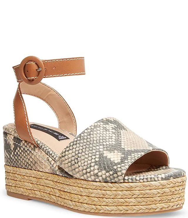 Steven New York Kini Snake Print Espadrille Wedges | The Shops at Willow  Bend