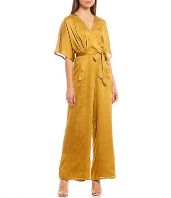 dillards yellow jumpsuit