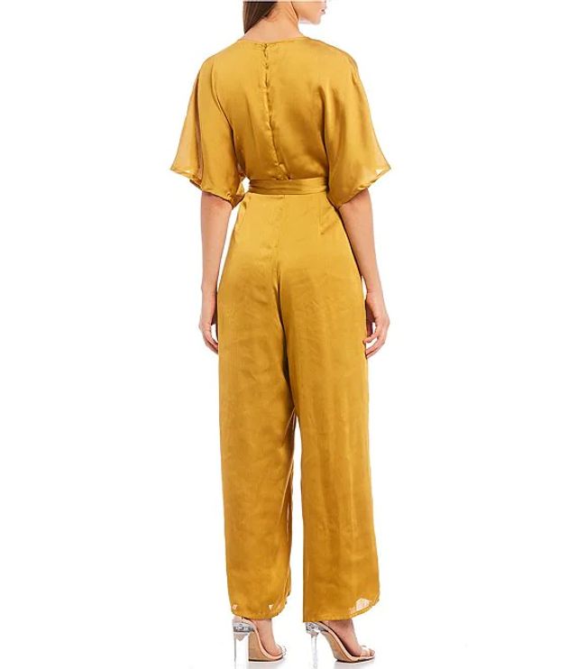 dillards yellow jumpsuit