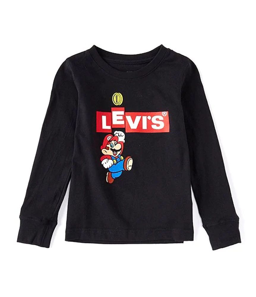 Levi's Super Mario x Little Boys 4-7 Long-Sleeve Box Logo Tee | Mall