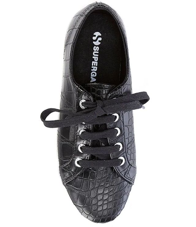 superga croc embossed sneaker