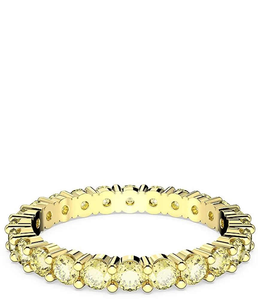 Swarovski Matrix Collection Yellow Round Cut Band Ring