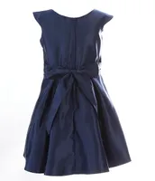 Sweet Kids Little Girls 2-6 Cap-Sleeve Rhinestone-Embellished-Waist Satin Fit-And-Flare Dress