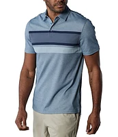 The Normal Brand Chip Pique Chest Stripe Short Sleeve Polo Shirt