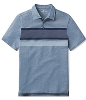 The Normal Brand Chip Pique Chest Stripe Short Sleeve Polo Shirt