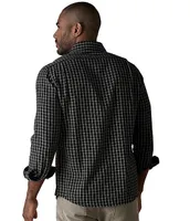 The Normal Brand Nikko Long-Sleeve Small Plaid Woven Shirt