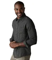 The Normal Brand Nikko Long-Sleeve Small Plaid Woven Shirt