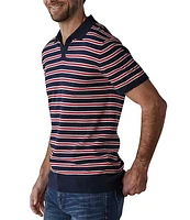 The Normal Brand Robles Short Sleeve Stripe Polo Shirt