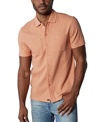 The Normal Brand Short Sleeve Knit Getaway Button Up Shirt