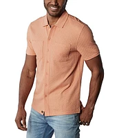 The Normal Brand Short Sleeve Knit Getaway Button Up Shirt