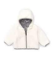 Baby Girls Newborn-24 Months Long Sleeve Reversible Shady Glade Hooded Jacket