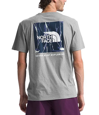 The North Face Box NSE Short Sleeve Lightning Print Heathered T-Shirt