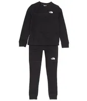 The North Face Little/Big Boys 5-20 Long Sleeve Waffle Base Layer Top & Pants Set