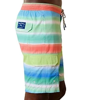 Tommy Bahama Baja Hazy Tides Striped 9#double; Inseam Board Shorts