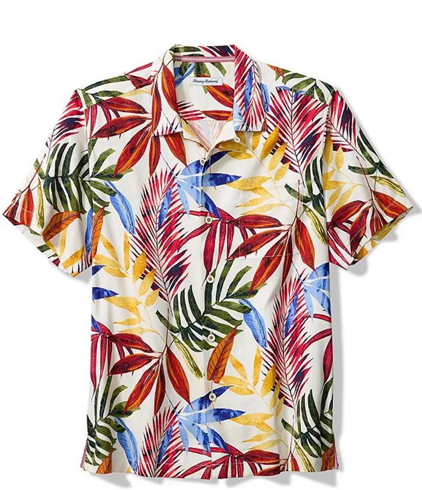Tommy Bahama Big & Tall IslandZone Soriano Fronds Short Sleeve Woven Camp Shirt